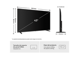 TV 4K 43 - Haier K85 Series H43K85GUX, 4K UHD HDR10, Google TV, AI Picture Quality, Gaming 120Hz, Negro