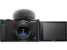 Cámara - Sony VLOG ZV-1A, Video 4K HDR, CMOS Exmor RS, Zoom 2.7x, Zeiss, Bionz X, Bluetooth, Micrófono, Negro