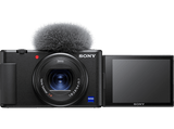 Cámara - Sony VLOG ZV-1A, Video 4K HDR, CMOS Exmor RS, Zoom 2.7x, Zeiss, Bionz X, Bluetooth, Micrófono, Negro