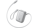 Powerbank - Baseus PicoGo AR11, 10000MAH, 45 W, , 2 USB-C, Carga rápida, 2 cables USB-C, Pantalla inteligente, Carga simultánea, Plata Frost