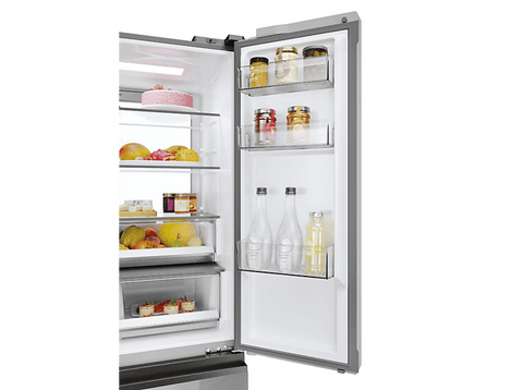 Frigorífico americano - Haier FD 83 HFR7819ENGC Cristal, No Frost, 190 cm, 504 l, My Zone Plus, Daylight, Glass Inox Look