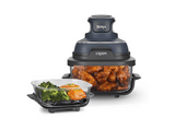 Freidora de aire - Ninja CRISPi FN101EUGY, 1700W, Hasta 180ºC, 2 Cestas de 3.8l y 1.4l, Azul