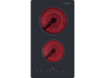 Placa vitrocerámica - Cata TD 3002 BK, 2 Zonas, Zona Grande 19 cm,  Control Táctil, Negro