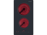 Placa vitrocerámica - Cata TD 3002 BK, 2 Zonas, Zona Grande 19 cm,  Control Táctil, Negro