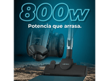 Aspirador sin bolsa - Cecotec Conga Rockstar Multicyclonic Compact X-Treme, 800 W, 20 kPa, 2 l, 6.2 m, Compacto, Ultraligero, Accesorio muebles, Black