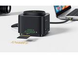 Docking Station - Baseus Serie MagPro II HUB 7 en 1, Con Carga Inalámbrica Magnética de 15W, Qi2, Pantalla dual 4k, Ultrarrápido 100W, Negro