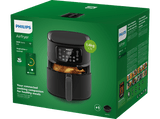 Freidora de aire - Philips AirFryer HD9285/96, XXL, Conectada, 7.2l, Acc Molde + Parrilla, Negro