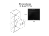 Horno - Haier H6 ID46G3YTB ID Series 4, Multifunción, Sistema de limpieza integrado, 78 l, 59.5 cm, Negro