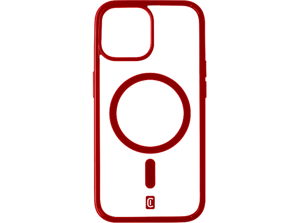 Funda - CellularLine POPMAGIPH15R, Para Apple iPhone 15, Trasera, TPU, Para MagSafe, Rojo