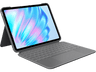 Funda con teclado - Logitech Combo Touch para iPad Air 11 pulgadas, Teclado extraíble, Accesos directos, 4 modos de uso, Smart Connector, Gris