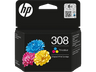 Cartucho de tinta - HP 308, 7FP20UE, 3 ml, 120 páginas, Tricolor (Cian, Magenta y Amarillo)