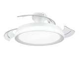 Ventilador de techo - Philips Bliss (2026), 28 W, 6 Velocidades, Aspas retráctiles, 106 cm, 4500 lúmenes regulables, Mando a distancia, Blanco