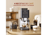 Cafetera superautomática - Krups Coffee Crush, Café en grano y molido, 15 bares, 4 recetas de café, Táctil, Compacta, 5 niveles de molienda, Inox