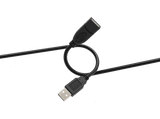 Cable USB - ISY IUC-1021, USB 2.0, USB-A a USB-A, 3m, 480 Mbps, Negro