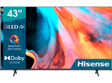 TV QLED 43 - Hisense 43E7HQ, UHD 4K, Quantum Dot Colour, Dolby Vision, Decodificación HDR10+, Triple sintonizador, Gris
