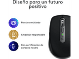 Ratón inalámbrico - Logitech MX Anywhere 3S para Mac, Bluetooth, 8000 DPI, Multidispositivo, Carga rápida, Botones personalizables, Negro