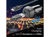 Cargador coche - CellularLine Car Charger Kt 18W, Carga rápida, Universal, Negro
