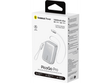 Powerbank - Baseus PicoGo AR11, 10000MAH, 45 W, , 2 USB-C, Carga rápida, 2 cables USB-C, Pantalla inteligente, Carga simultánea, Plata Frost
