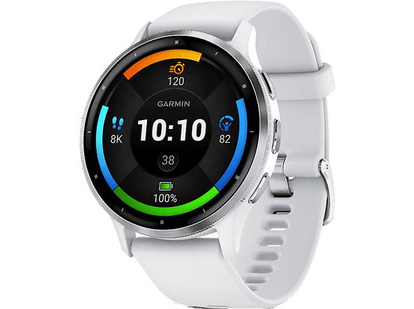 Reloj deportivo - Garmin Venu 3, 18-22 mm, 1.2-1.4", Autonomía 14 días, +30 deportes, Blanco