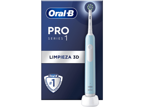 Cepillo eléctrico - Oral-B Pro Series 1, 2 Cabezales, Temporizador, 3 Modos, Tecnología 3D, Azul