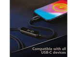 Cable USB - CellularLine Power View IQ Cable USB C, Carga rápida, 240 W, Universal, Negro