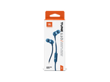 Auriculares de botón - JBL Tune 110, Intraurales, Micrófono, Cable Plano Anti-enredos, Azul