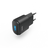 Adaptador enchufe - Hama 00201644, USB-A, 6W, Luz LED, Negro