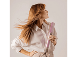 Plancha Secador - Ufesa La Vecina Rubia, 3 en 1, Revestimiento cerámico, 700 W, Pantalla LCD, Edición Limitada, Rosa