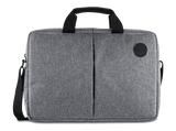Maletín para portátil - Hama Genua, Para PC de 15.6, Poliéster, Bolsillo Frontal, Compartimento Principal Reforzado, Gris
