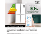 Frigorífico americano - Samsung RF65DG9H0ESREF, Triple Cooling, 183 cm, 636l, Dispensador de agua, Inox