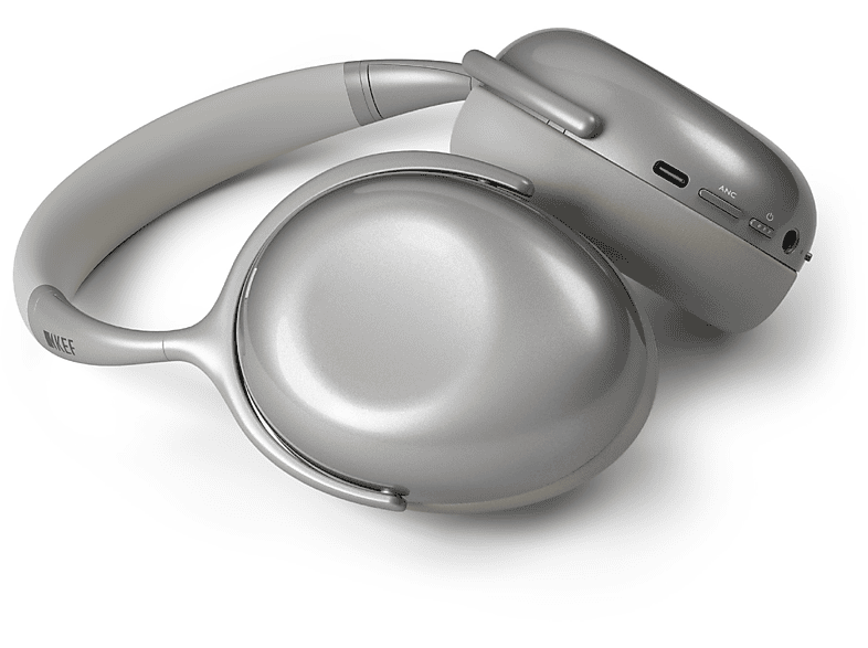 Auriculares inalámbricos - KEF Mu7, Bluetooth 5.1, Hasta 40hs de autonomía, Cancelación activa de ruido, Silver Grey