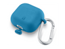 Funda - CellularLine Bounce, Compatible con AirPods Pro 3, Silicona, Con Gancho, Azul