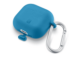 Funda - CellularLine Bounce, Compatible con AirPods Pro 3, Silicona, Con Gancho, Azul