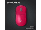 Ratón gaming - Logitech G Pro X Superlight 2, Lightspeed, Inalámbrico-USB, 32.0000ppp, PC-Mac, Botones personalizables, Sensor Hero, Magenta