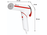 Plancha de vapor vertical - Polti Vaporella Vertical Styler GSM50R, 800 W, Calentamiento 30 seg, Blanco/Rojo