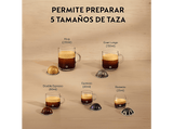 Cafetera de cápsulas - De'Longhi ENV90.B Vertuo Pop + Travel Mug para cápsulas Nespresso Vertuo, 2.6 bar, 0.56 L, 1.250 W, Bluetooth, Wi-Fi, Negro