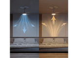 Ventilador de techo - Philips Olas, 30 W, 6 Velocidades, 106 cm, 2650 lúmenes regulables, Mando a distancia, Blanco