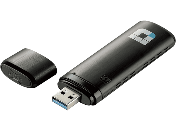 Adaptador Wi-Fi USB - D-Link DWA-182, WiFi AC 1300 USB 3.0, Doble Banda, Comp. Windows, Mac OS X, Negro