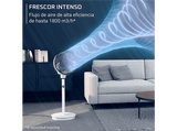 Ventilador de pie - Rowenta Turbo Swift,  36 W, 20 velocidades, Temporizador, Silencioso, Diseño compacto, Mando a distancia, Blanco