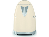 Hervidor de agua - Smeg KLF03CREU, 2400W, 1.7L, Indicador de nivel de agua, Inox, Crema