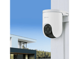 Cámara de vigilancia IP - Ezviz H8c PoE 2K, 2304 × 1296, Función de visión nocturna, Sensor CMOS, Vista panorámica, Seguimiento automático, Blanco