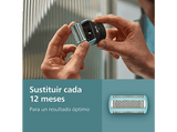 Recambio para afeitadora - Philips BG2010/43, Para Series BG34XX, BG54XX, BG74XX y BG94XX, 100 % Impermeable, Triple Protect, Plata