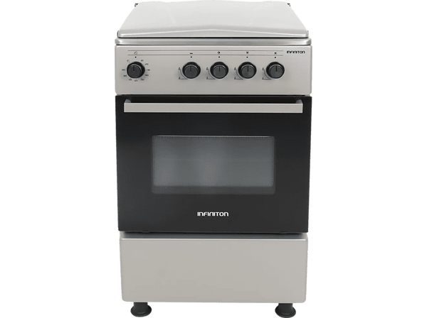 Cocina - Infiniton CC54HXE, Gas, 4 zonas, 43 l, 49.8 cm, Inox