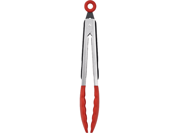 Pinzas de cocina - Bergner Mars, Nylon y silicona, Mango ergonómico, Rojo
