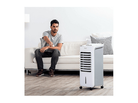 Climatizador evaporativo - Taurus R850, 3 modos de funcionamiento: normal, brisa, noche, 2 Funciones: ventilador y climatizador, 3 velocidades, Blanco