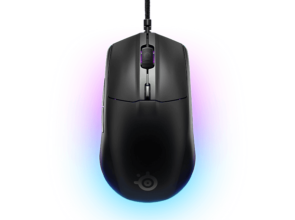 Ratón gaming - SteelSeries Rival 3 Gen 2, Por cable, Sensor óptico TrueMove Core, 8,5K PPP, 6 Teclas, Negro