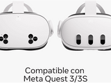 Accesorio VR - Meta Base de carga compacta, Para Gafas Meta Quest 3S, Blanco lunar