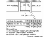 Frigorífico combi - Bosch KGN36VWEA, No Frost, 186 cm, 326 l, Cajón VitaFresh, EasyAccess, Blanco