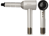 Secador - Cecotec DryGlam Waves Champagne, 1600 W, Motor Brushless y Tecnología de Plasma Revolucionaria, 4en1 cabezales con Efecto Coanda, Champagne