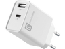 Cargador - CellularLine ACHOTHUSB2PD20WW, 20 W, Super Fast Charging, Sin Cable, Blanco